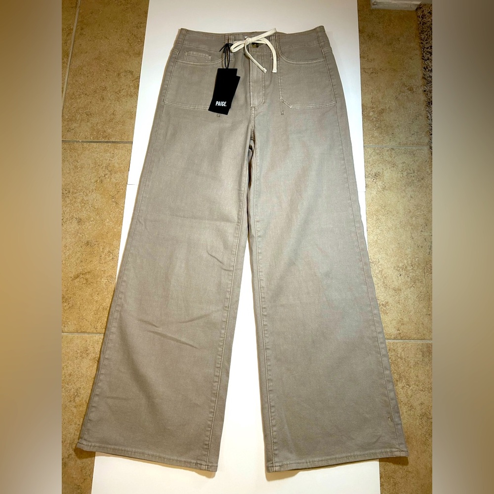 NWT🌷Nordstrom Paige Ari Drawstring High Waist Wide Leg Pants